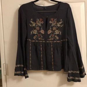 AEO boho long sleeve top